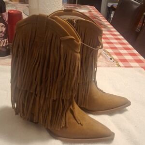 Fringe Tan Women's Boots
